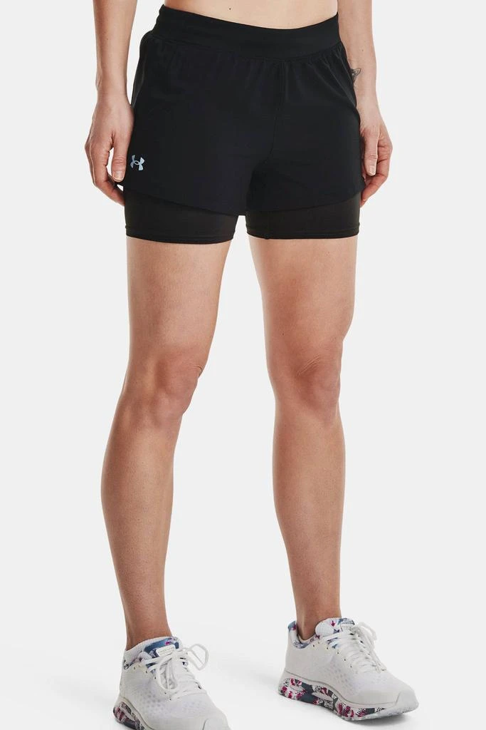 商品Under Armour|Iso-Chill Run 2-in-1 Shorts - Black/Reflective,价格¥118,第1张图片