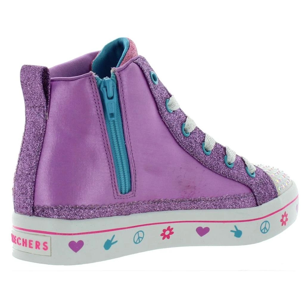 商品SKECHERS|Skechers Girls Lilac Love Sequined High Top Sneakers,价格¥228,第2张图片详细描述