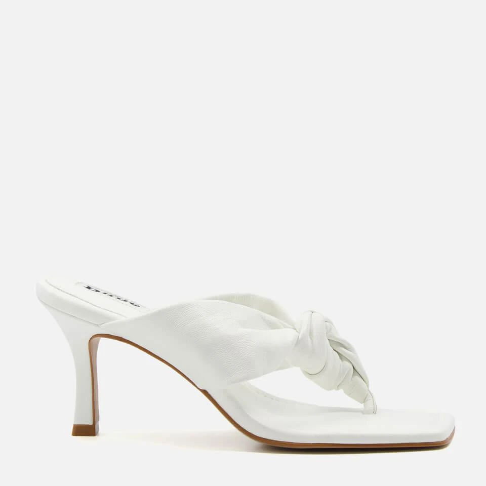 商品Dune|DUNE WOMEN'S MYKONOS LEATHER HEELED MULES - WHITE,价格¥337,第1张图片