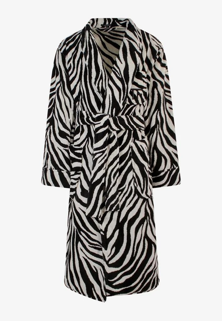 商品Tom Ford|Zebra Print Bathrobe with TF Embroidery,价格¥6716,第1张图片