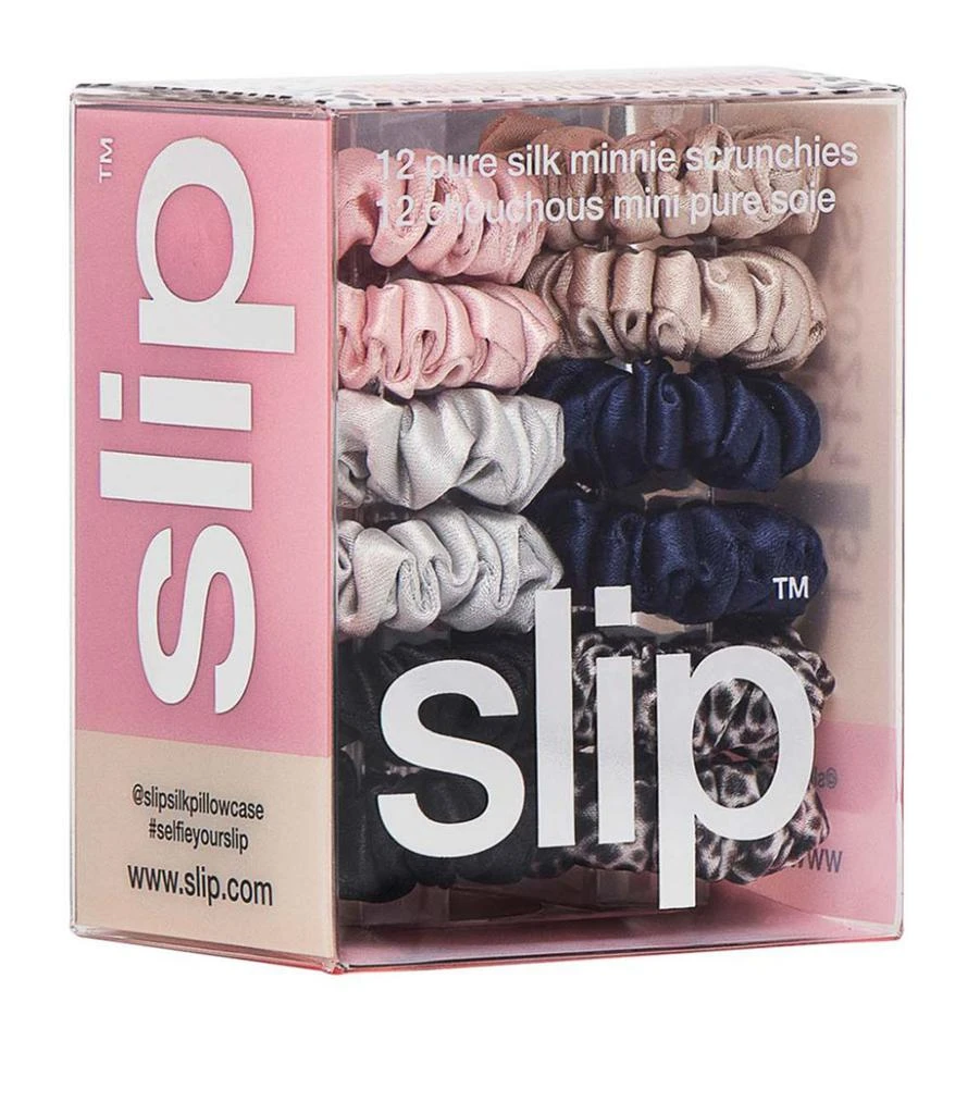 商品Slip|Pure Silk Minnie Scrunchies (Set of 12),价格¥398,第3张图片详细描述