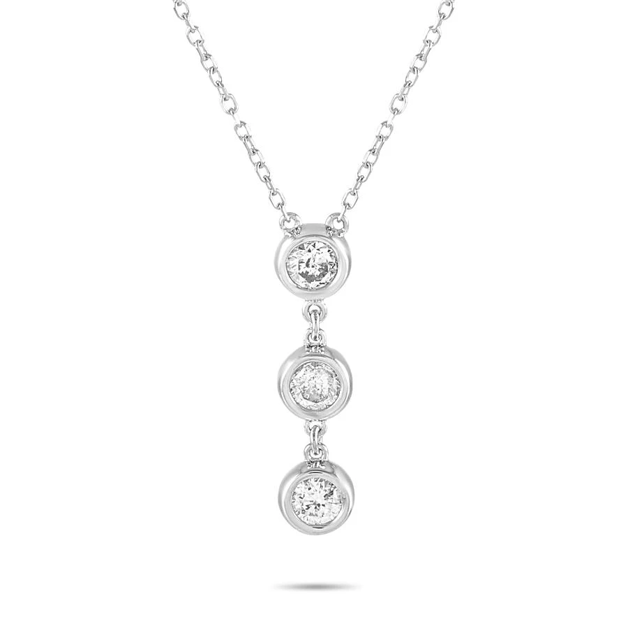 商品LB Exclusive|14K White Gold 0.25 ct Diamond Pendant Necklace,价格¥3268,第1张图片