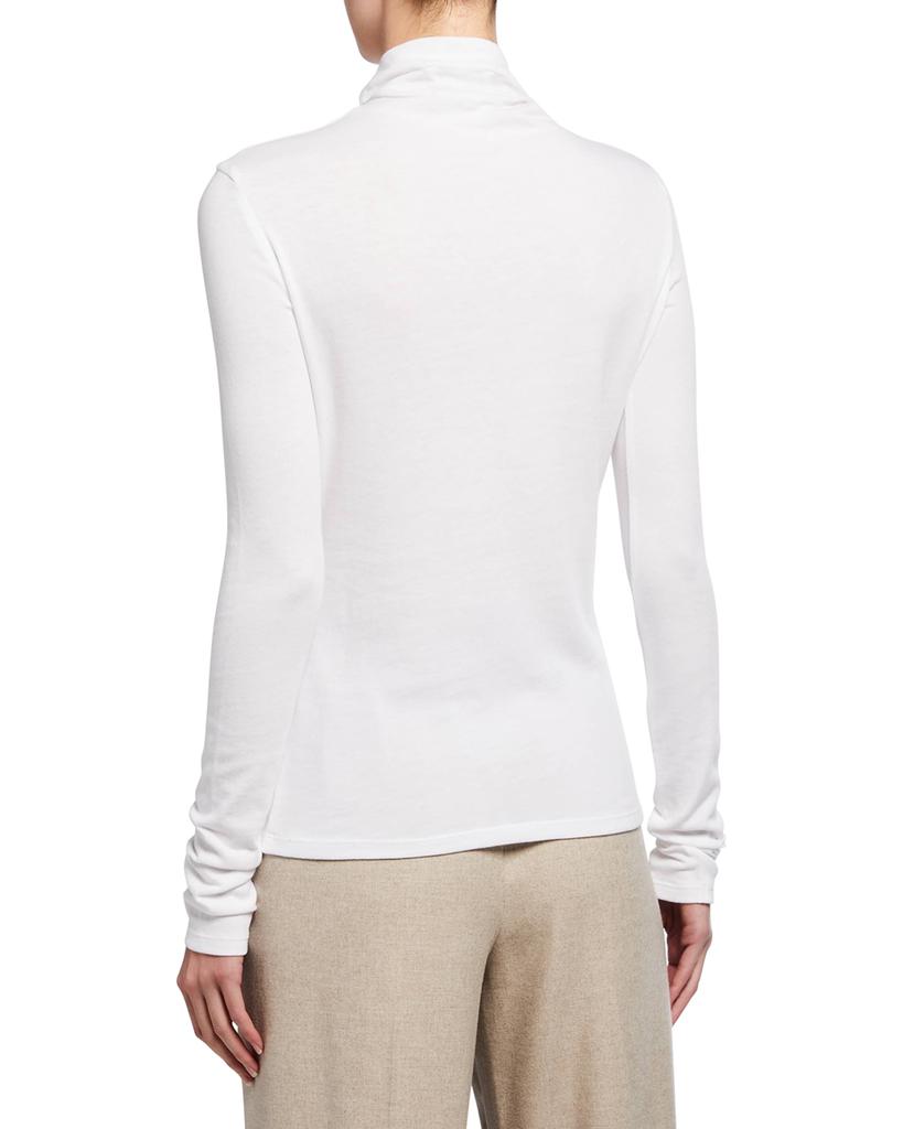 Essential Long-Sleeve Cotton Turtleneck Top商品第2张图片规格展示