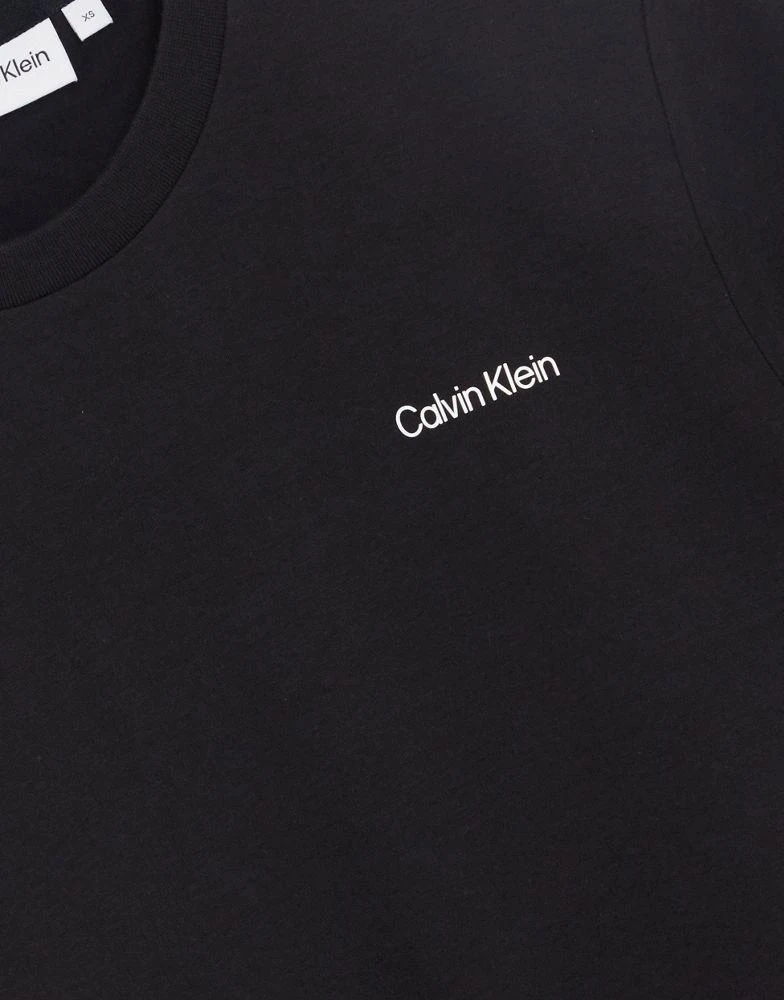 商品Calvin Klein|Calvin Klein cotton blend t-shirt with logo in black - BLACK,价格¥400,第2张图片详细描述