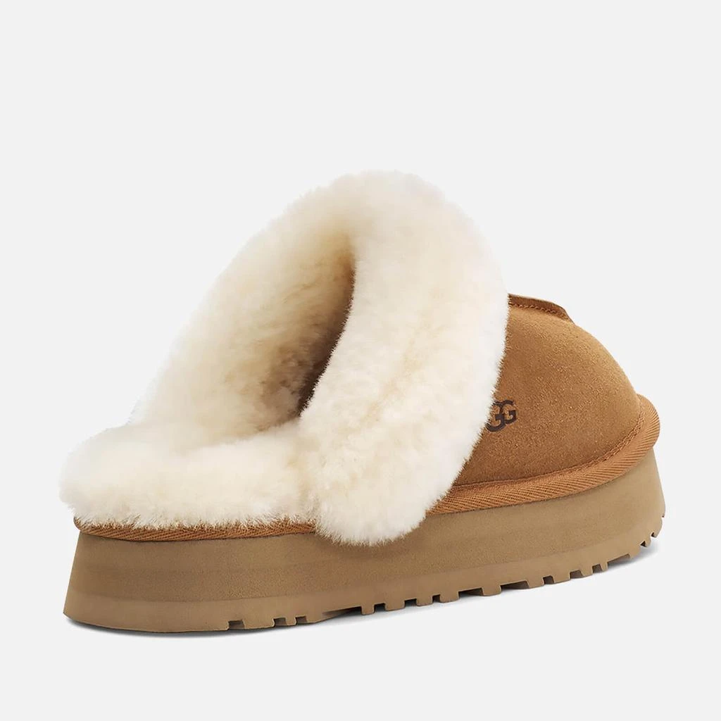 商品UGG|UGG Women's Disquette Suede/Sheepskin Slippers - Chestnut,价格¥754,第4张图片详细描述