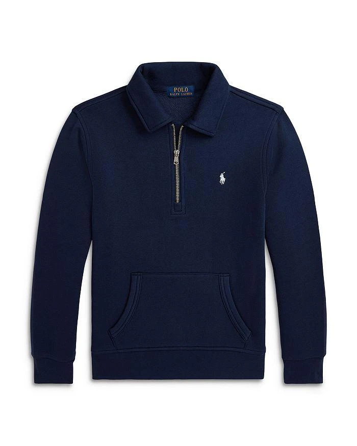 商品Ralph Lauren|Boys' Fleece Quarter Zip Pullover - Little Kid, Big Kid,价格¥339,第1张图片详细描述