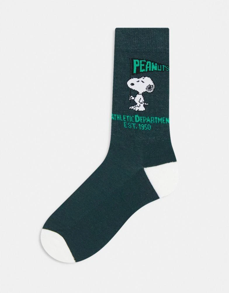 商品ASOS|ASOS DESIGN Snoopy socks in black,价格¥58,第1张图片
