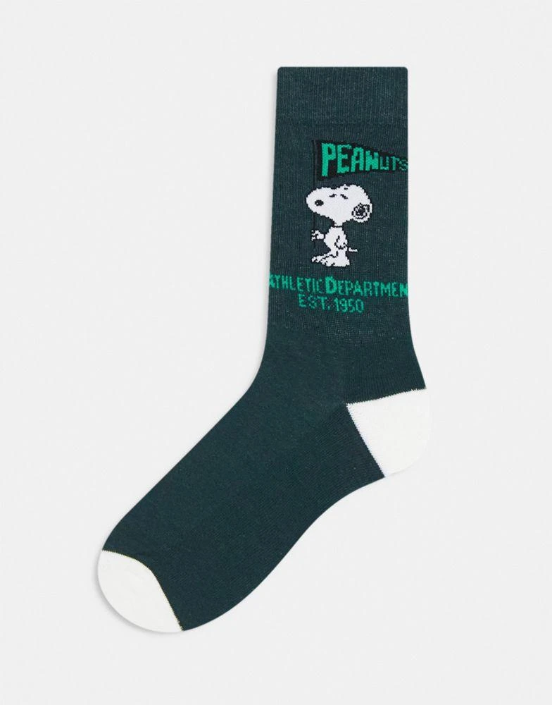 商品ASOS|ASOS DESIGN Snoopy socks in black,价格¥59,第1张图片