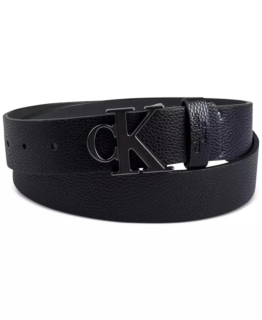 商品Calvin Klein|Men's Logo Plaque Buckle Fashion Jean Belt,价格¥235,第1张图片