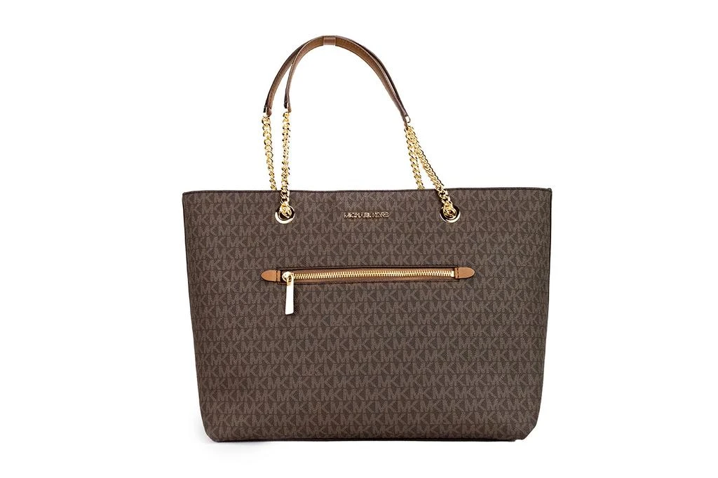 商品[二手商品] Michael Kors|Michael Kors Jet Set Medium  Signature PVC Front Zip Chain Tote Bag Women's Purse,价格¥2507,第3张图片详细描述