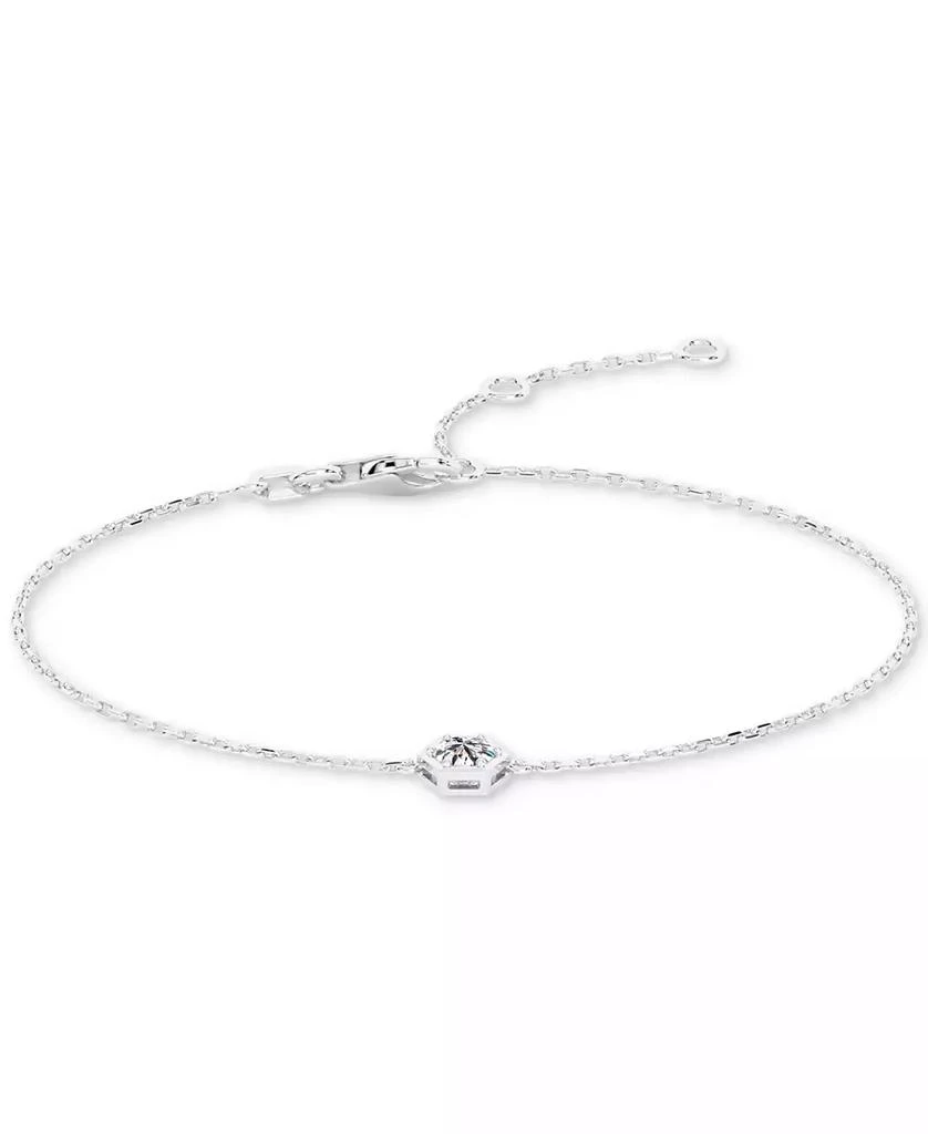 Diamond Honeycomb Solitaire Chain Bracelet (1/5 ct. t.w.) in 14k White or Yellow Gold 商品