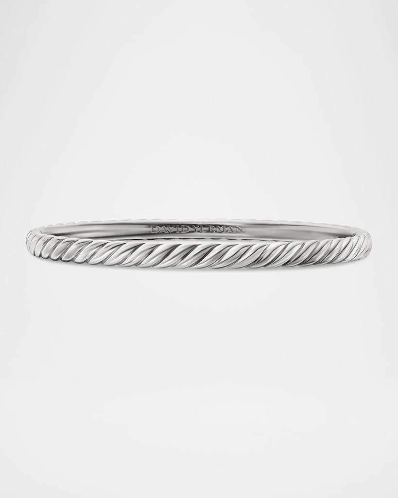 商品David Yurman|Sculpted Cable Bracelet in 18K White Gold, 4.5mm,价格¥42466,第1张图片