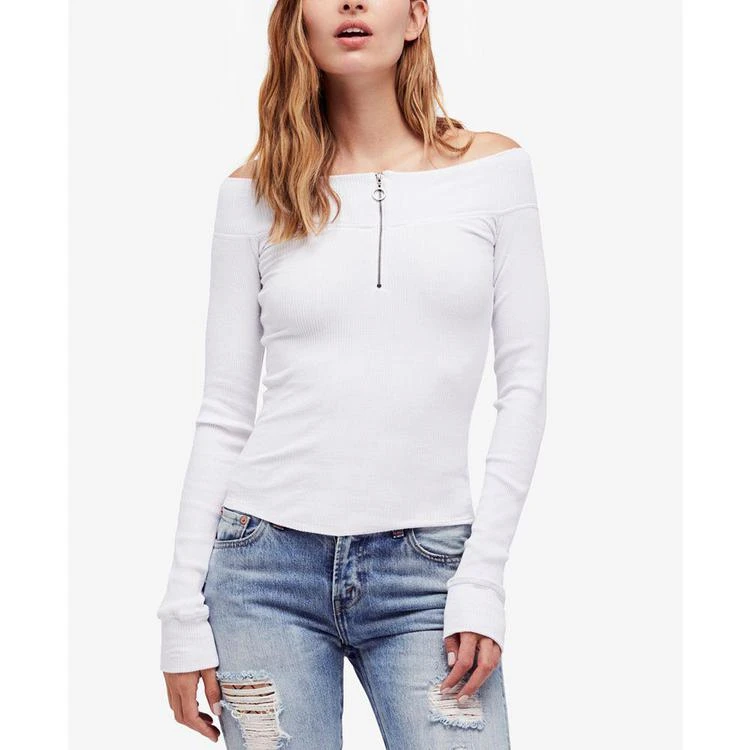 商品Free People|Zip To It Off-The-Shoulder Top,价格¥150,第1张图片