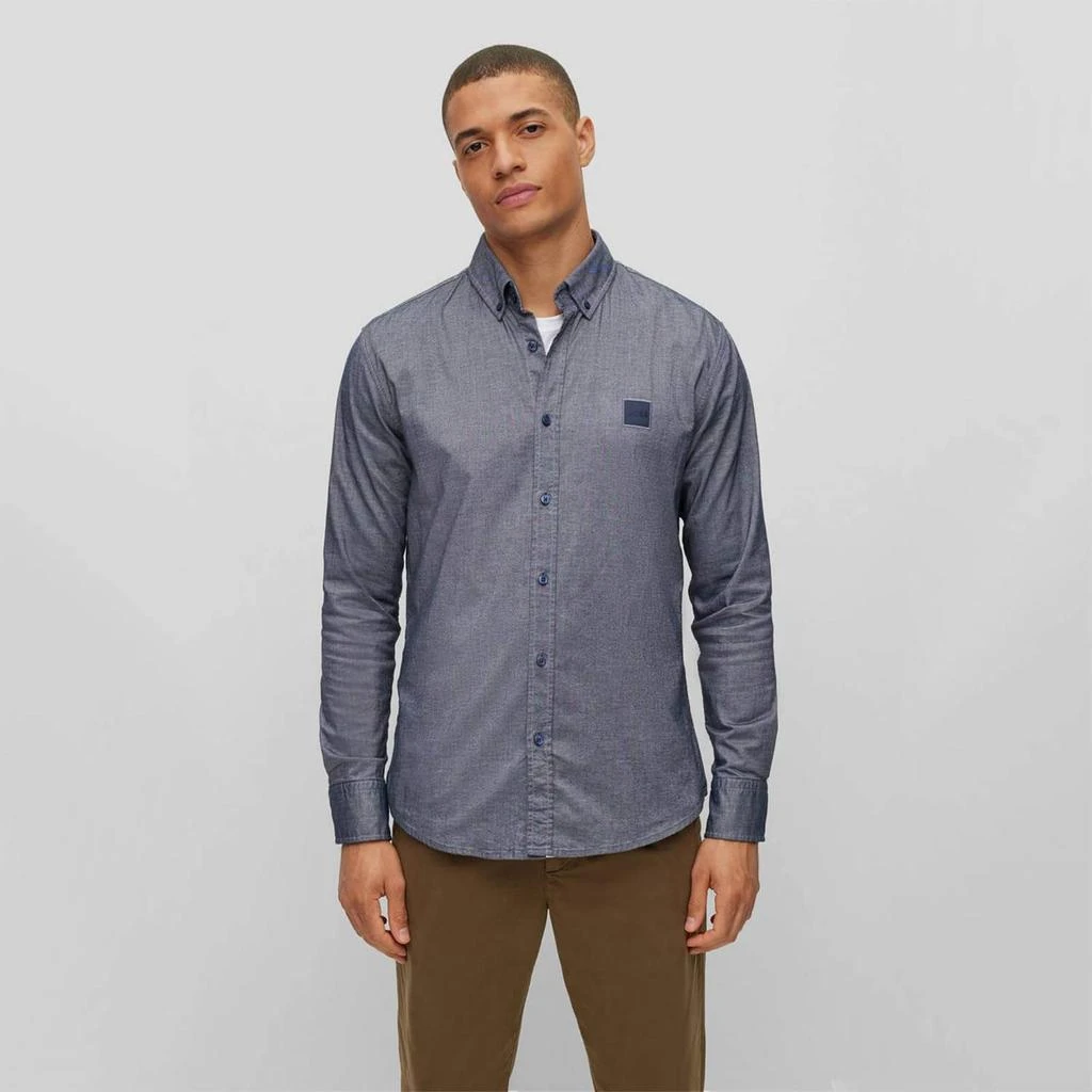 商品Hugo Boss|BOSS Orange Mabsoot_2 Cotton-Blend Shirt,价格¥437,第2张图片详细描述