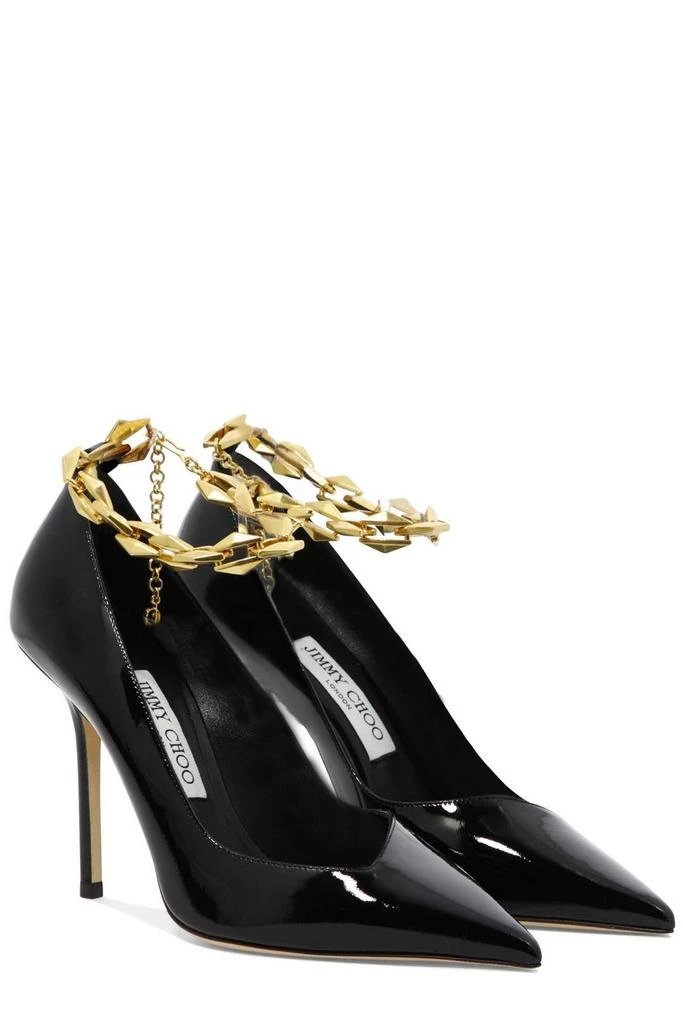 商品Jimmy Choo|Jimmy Choo Diamond Talura 100 Chain Linked Pumps,价格¥2978,第3张图片详细描述