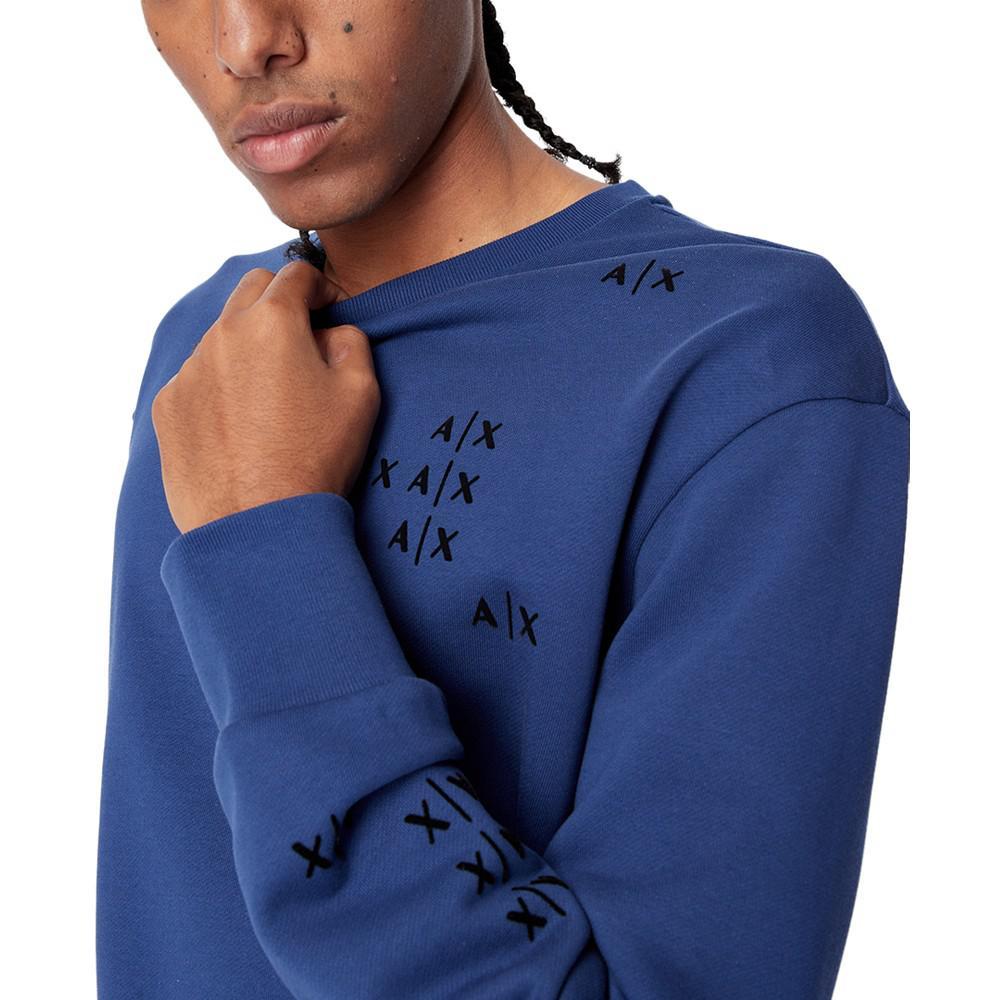 商品Armani Exchange|Men's Fleece Mini AX Logo Sweatshirt,价格¥931,第5张图片详细描述