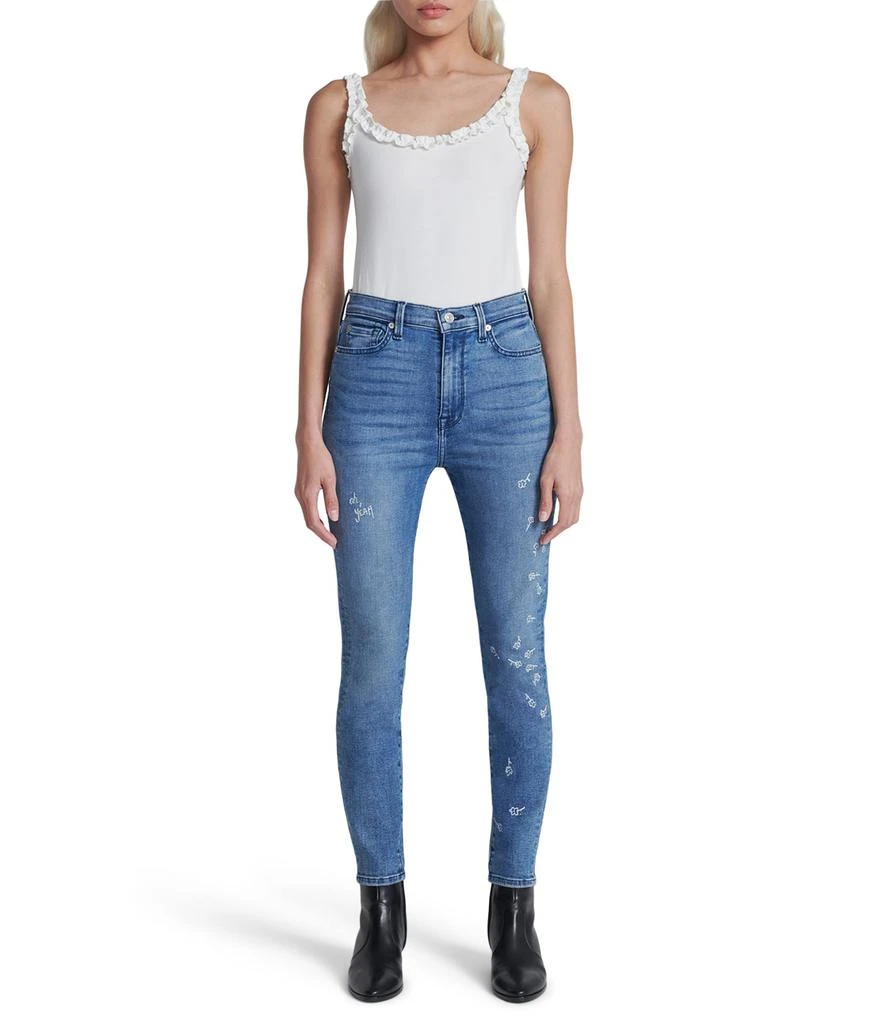 商品7 For All Mankind|High-Waisted Ankle Skinny in Dulce,价格¥1226,第1张图片