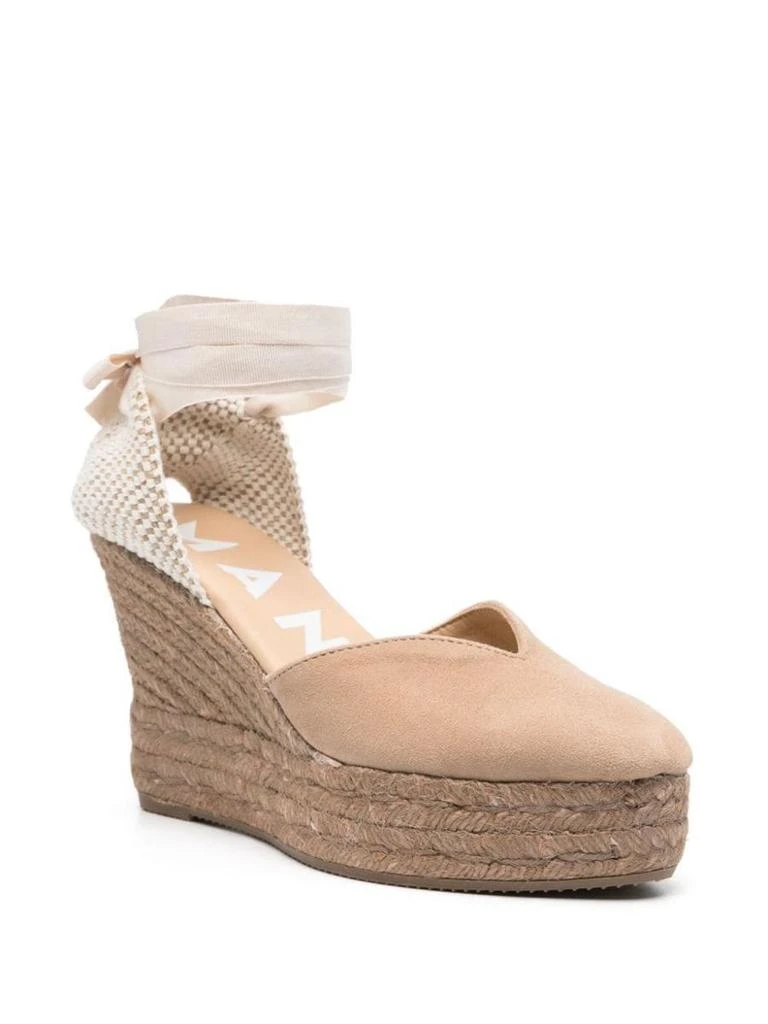 商品MANEBÍ|Manebí Hamptons Suede Heart-Shaped Wedge Espadrilles in Grey,价格¥787,第2张图片详细描述