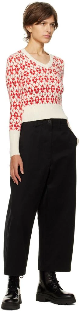 商品AMI|Red & Off-White Jacquard Sweater,价格¥1038,第4张图片详细描述