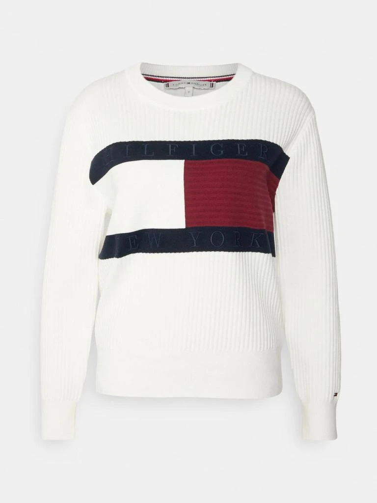 商品Tommy Hilfiger|Woman White Pullover With Flag Tommy Hilfiger Ww0ww37457 YBL,价格¥1561,第1张图片