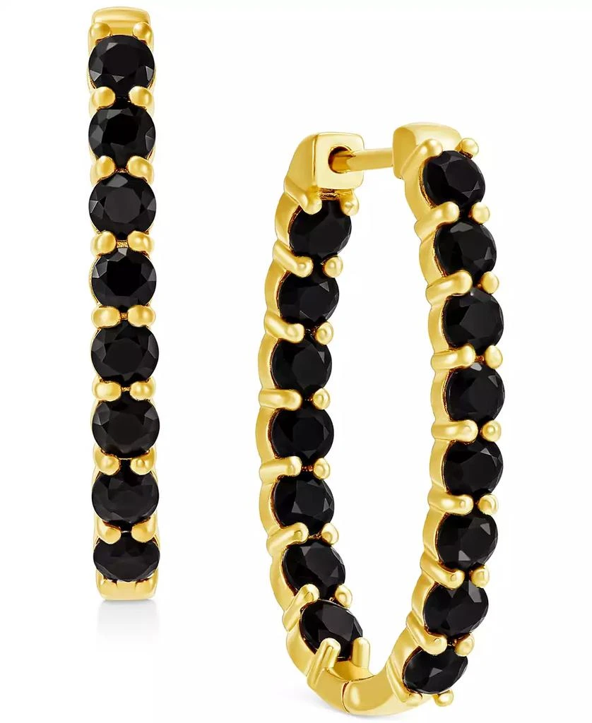 商品Macy's|Onyx In & Out Oval Hoop Earrings in 14k Gold-Plated Sterling Silver, 0.5",价格¥806,第1张图片