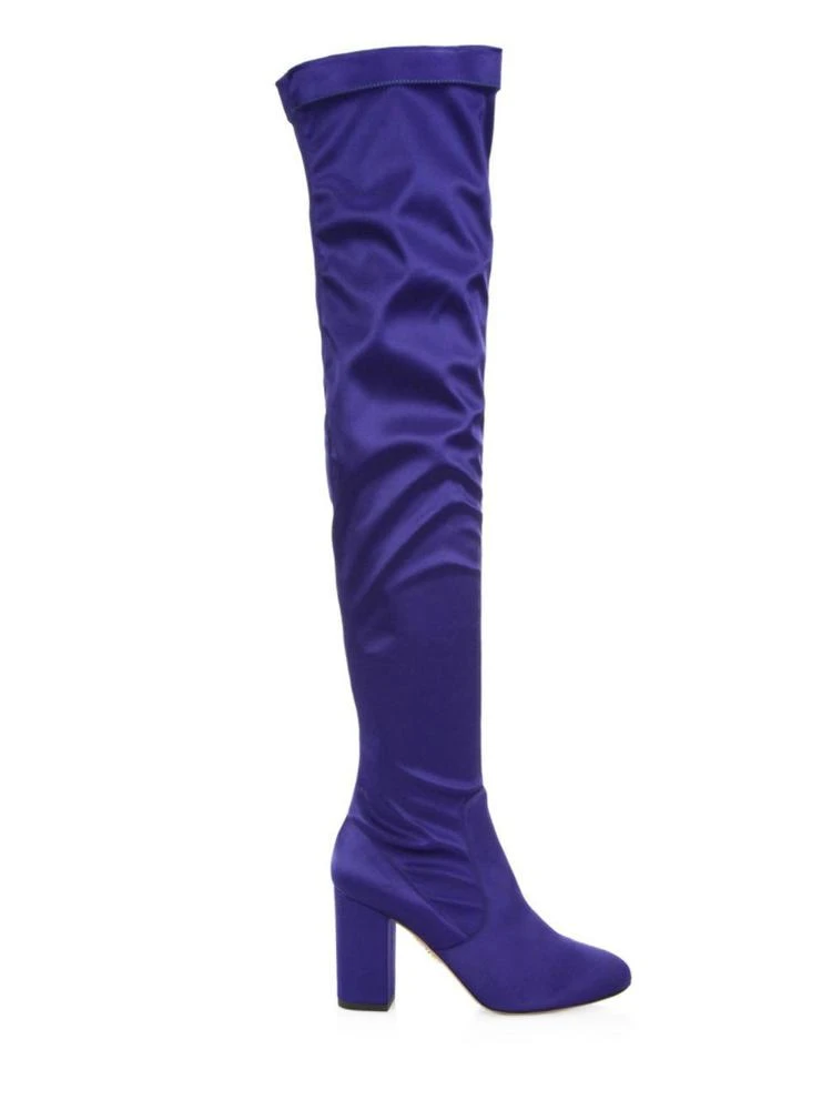 商品Aquazzura|So Me Over-the-Knee Satin Boots,价格¥2984,第5张图片详细描述