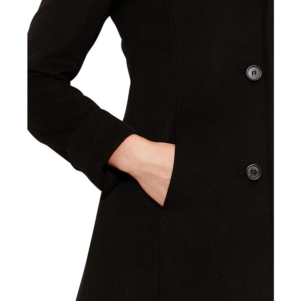 商品Ralph Lauren|Petite Faux-Fur-Trim Walker Coat, Created for Macy's,价格¥1340,第4张图片详细描述