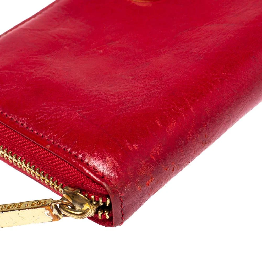 Tory Burch Red Leather Robinson Zip Around Wallet 商品