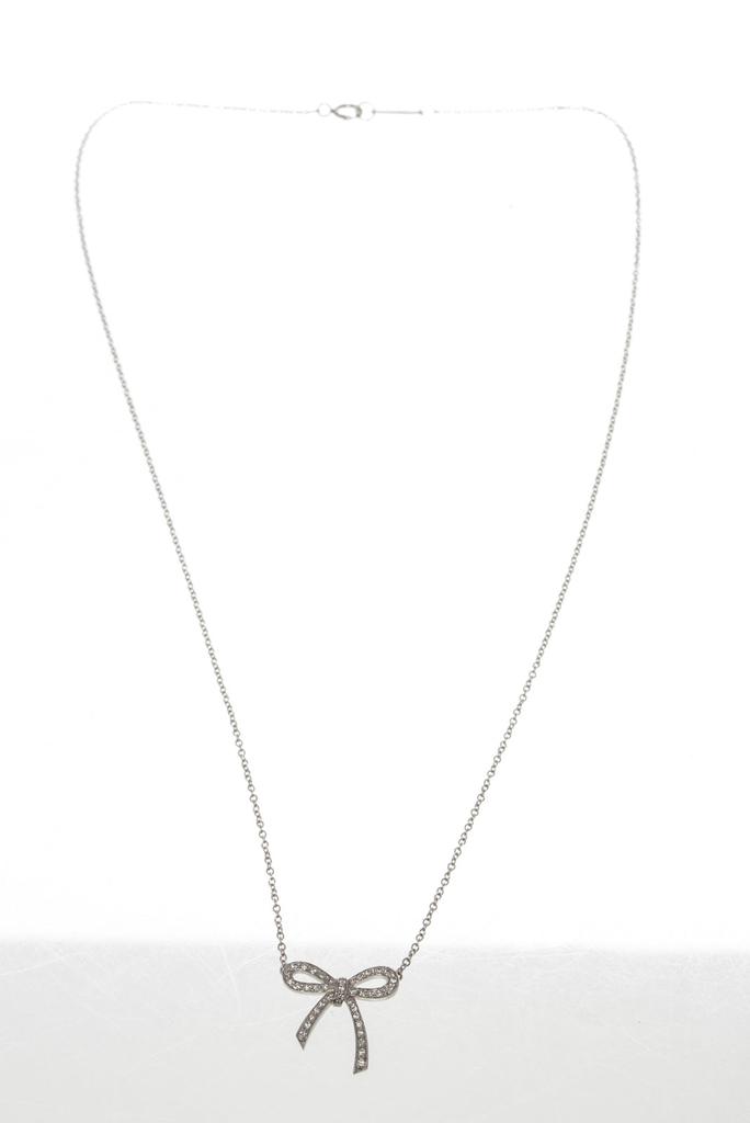Tiffany & Co. Silver Bow Pendant Necklace商品第1张图片规格展示