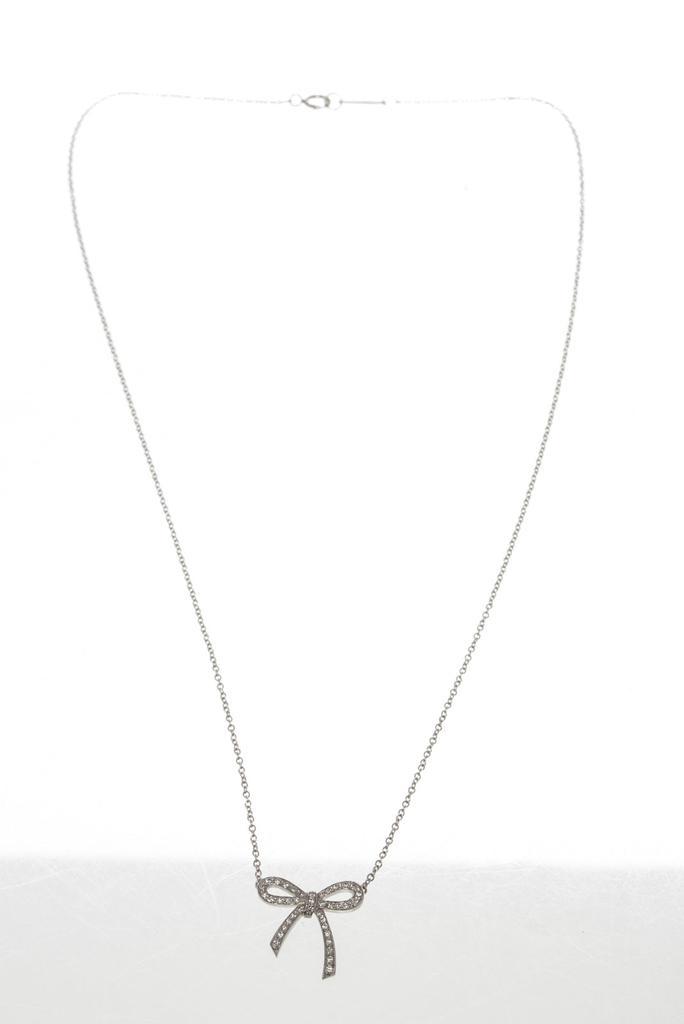 商品[二手商品] Tiffany & Co.|Tiffany & Co. Silver Bow Pendant Necklace,价格¥14720,第1张图片
