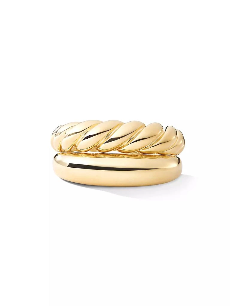 商品David Yurman|Pure Form Stack Rings in 18K Yellow Gold, 11MM,价格¥22102,第2张图片详细描述