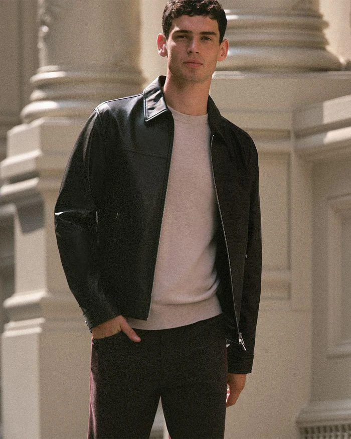 商品Theory|Rhett Point Nappa Leather Jacket ,价格¥2221,第2张图片详细描述