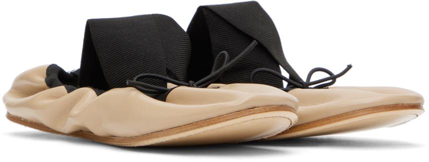 Beige & Black Gianna Ballerina Flats商品第4张图片规格展示