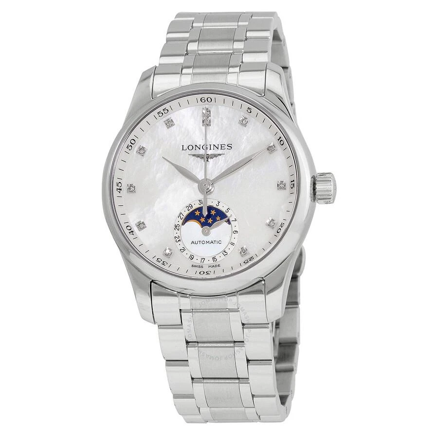 商品Longines|Master Automatic Diamond Mother of Pearl Dial Ladies Watch L2.409.4.87.6,价格¥16680,第1张图片