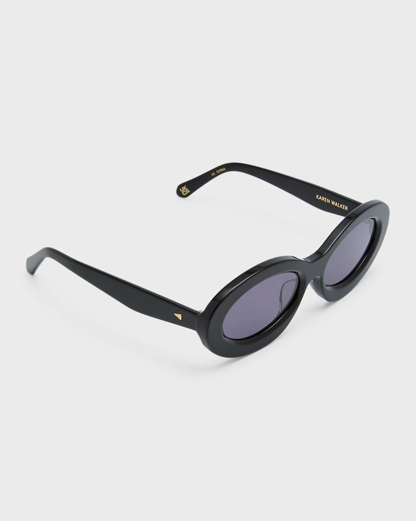 商品KAREN WALKER|Beveled Acetate Oval Sunglasses,价格¥1539,第1张图片