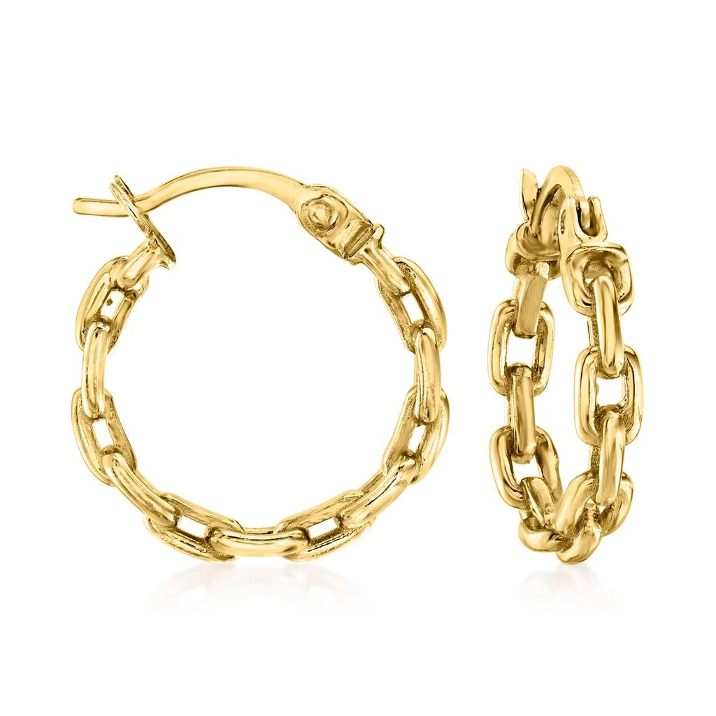 商品Ross-Simons|Ross-Simons 14kt Yellow Gold Paper Clip Link Hoop Earrings,价格¥1573,第1张图片