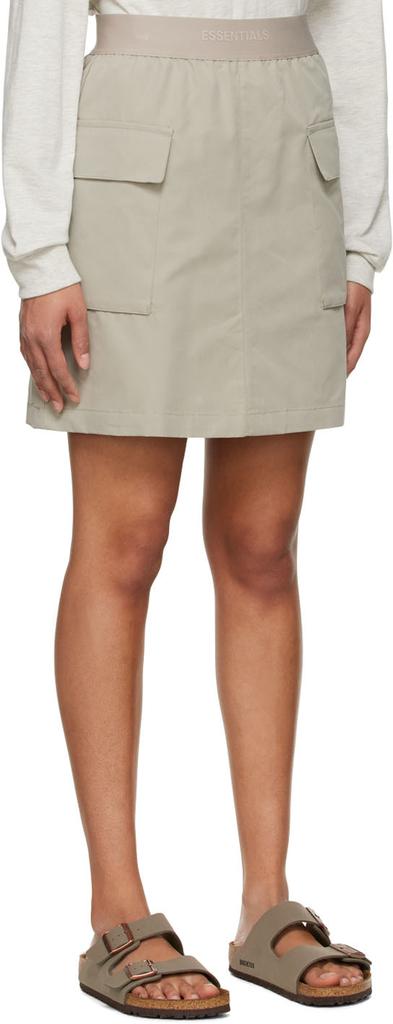 Green Cotton Mini Skirt商品第2张图片规格展示