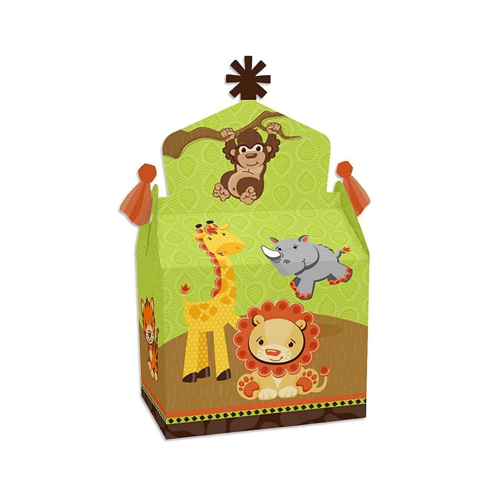 商品Big Dot of Happiness|Funfari - Fun Safari Jungle - Treat Box Party Favors - Baby Shower or Birthday Party Goodie Gable Boxes - Set of 12,价格¥143,第1张图片