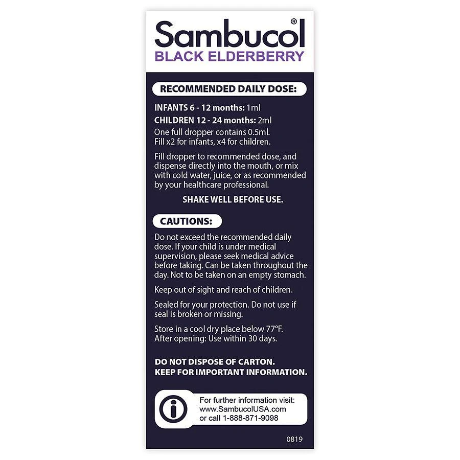 Black Elderberry Immune Support Infant Drops with Vitamin C 商品