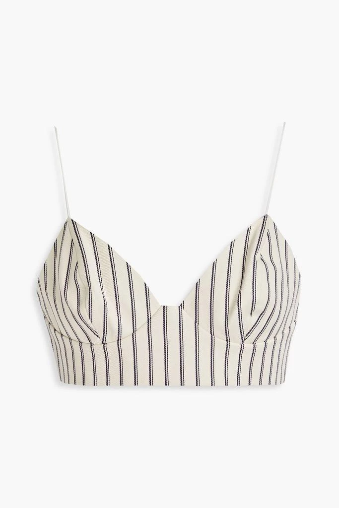 商品ADAM LIPPES|Striped cotton-twill bra top,价格¥675,第1张图片