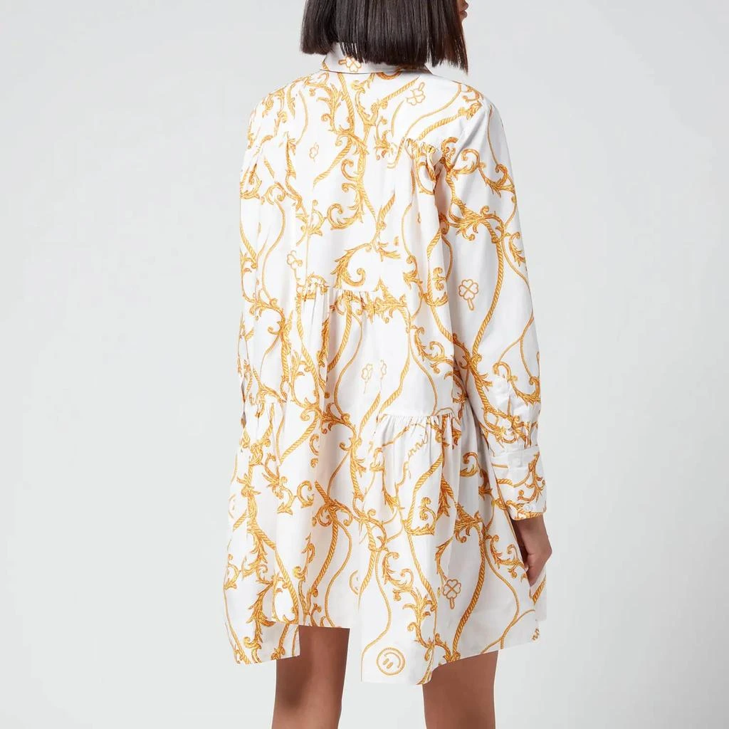 商品Ganni|Ganni Women's Printed Cotton Poplin Dress - Egret,价格¥1349,第2张图片详细描述