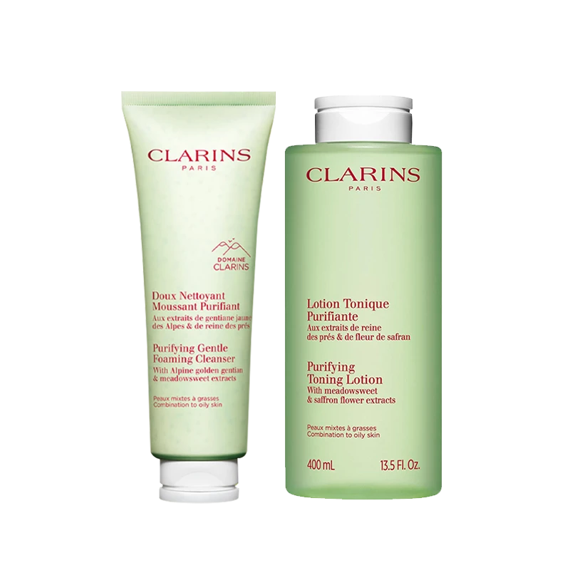 Clarins娇韵诗平衡控油系列组合套装 洁面125ml+绿水400ml 新老包装随机发货 商品