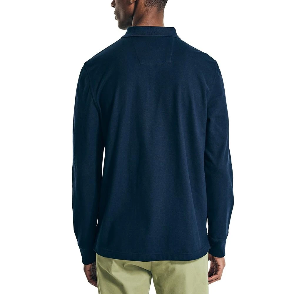 商品Nautica|Men's Classic-Fit Long-Sleeve Polo Shirt,价格¥412,第2张图片详细描述