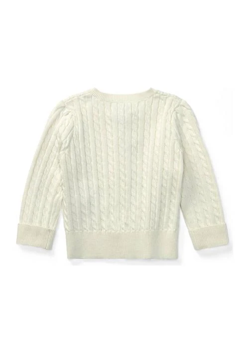 商品Ralph Lauren|Lauren Childrenswear Baby Girls Cable Knit Cotton Cardigan,价格¥376,第2张图片详细描述