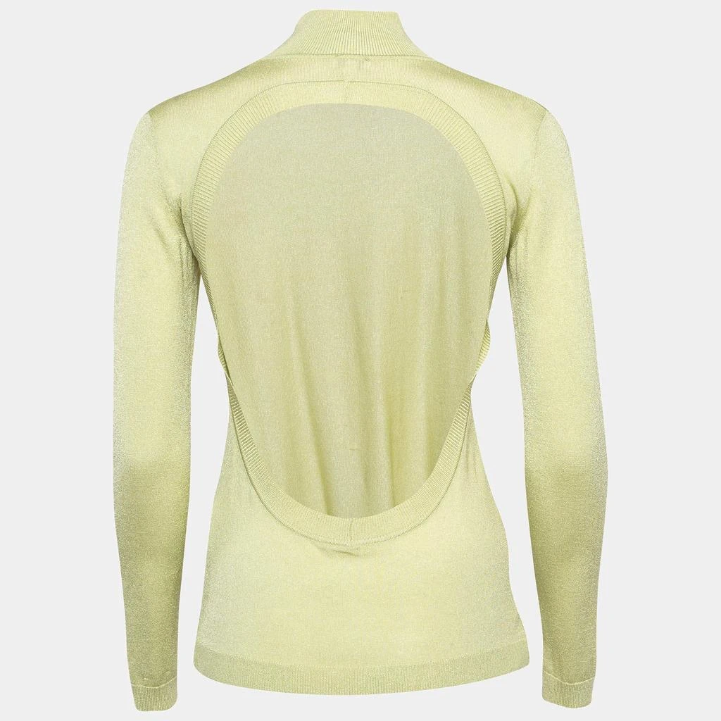 商品[二手商品] Versace|Versace Jeans Couture Lime Green Knit Back Open Sweatshirt XS,价格¥1117,第2张图片详细描述
