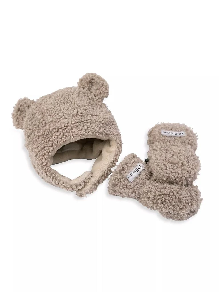 商品7AM|Baby's 2-Piece Teddy Hat & Mittens Gift Set,价格¥480,第1张图片