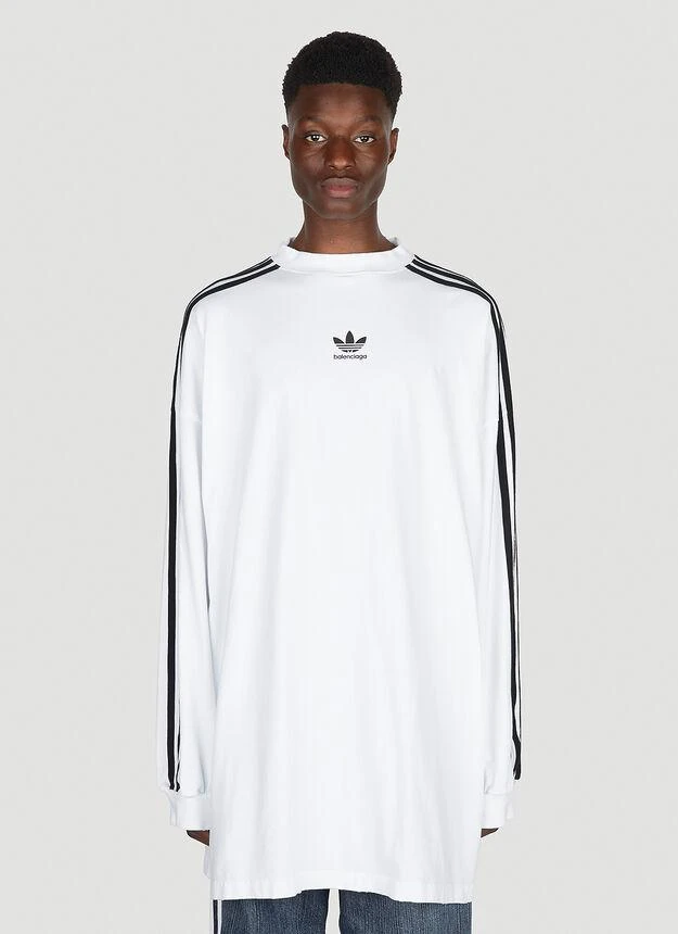 商品Adidas|Logo Print Long Sleeve T-Shirt in White,价格¥8761,第1张图片