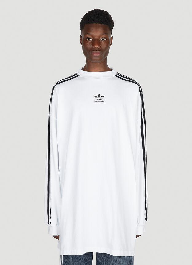 商品Adidas|Logo Print Long Sleeve T-Shirt in White,价格¥6918,第1张图片