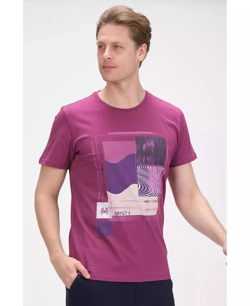 商品RON TOMSON|Men's Modern Print Fitted Admission T-shirt,价格¥312,第3张图片详细描述