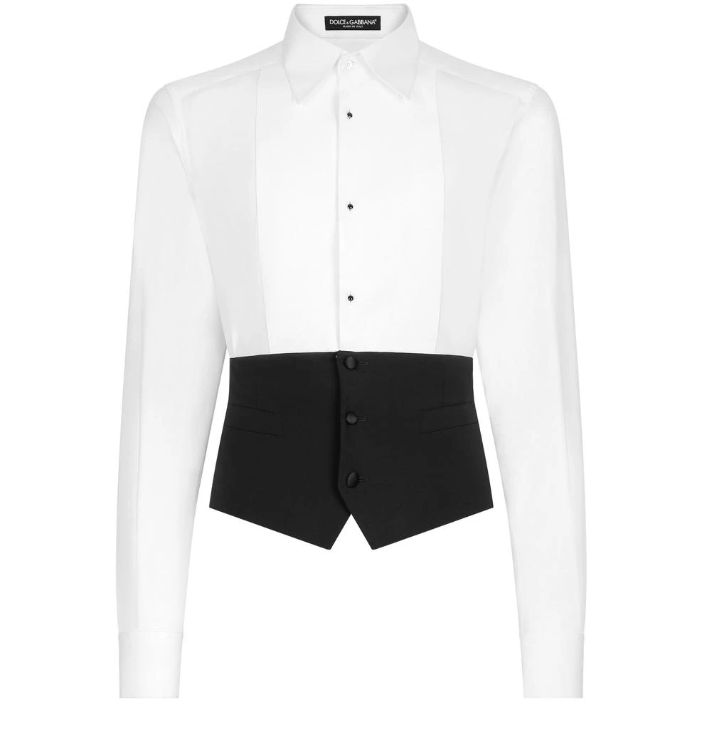 商品Dolce & Gabbana|Tuxedo shirt with vest bottom,价格¥14877,第2张图片详细描述